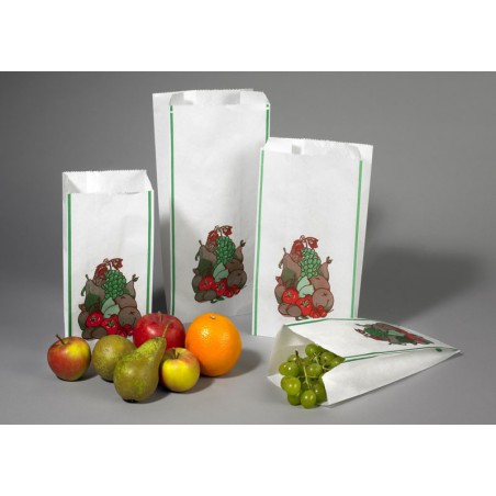 Fruitzak 1 kg wit, 17x(2x5,2)x32/34 cm, Luxpack Bianca 50 gr.