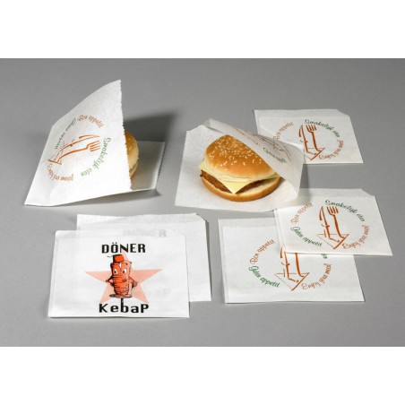 Doner Kebapzak wit, 16x16 cm, Snackpack wit 30 gr.