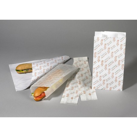 Sandwichzak Bon Appetit, 9,5x(2x3,7)x38/40 cm, Luxpack Bianca 40 gr. + paraffine