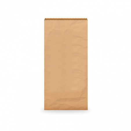 Sac avec soufflet sans impression 2P, 12x(2x3,7)x24/26 cm, Linepack Natura 40 gr