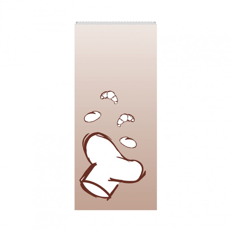 Broodzak 1/2 kg lang 'Head', 17x(2x5,2)x38/40 cm, Luxpack Bianca 40 gr + paraffine