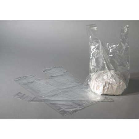 Draagtassen transparant, 30x(2x10)x60 cm, *25 micron LLDPE