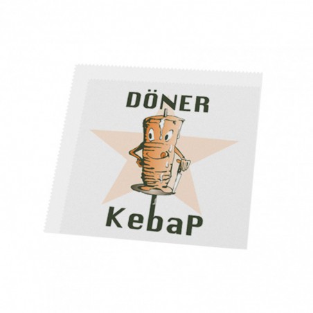 Doner Kebapzak wit, 16x16 cm, Snackpack wit 30 gr.